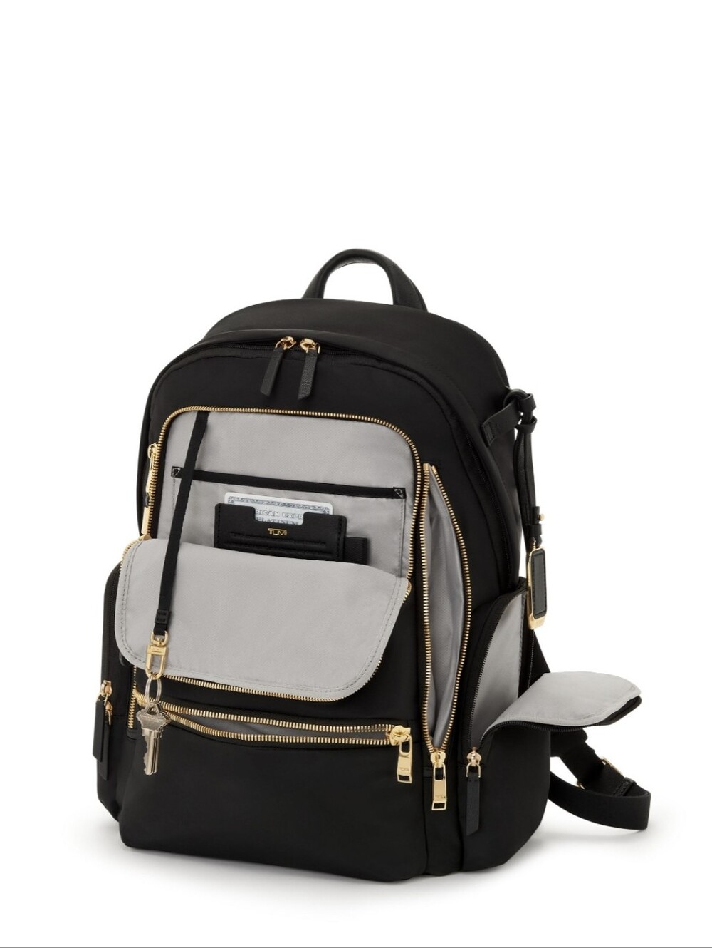 NWT Tumi Voyager Celina Backpack - Black/Gold - Picture 13 of 16